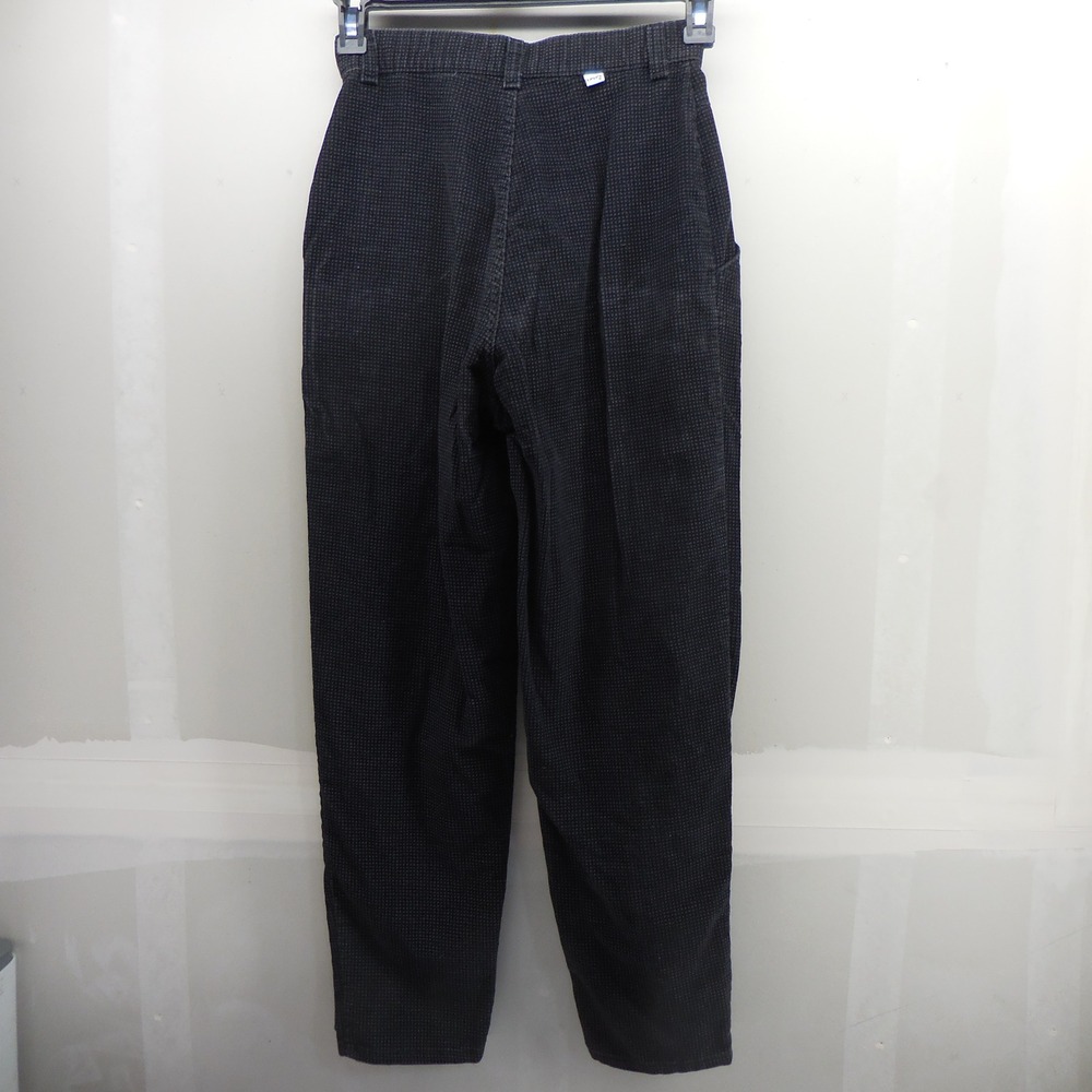 Vintage Levis High Waisted Pleated Tapered Pants Black Waffle Texture Size 11